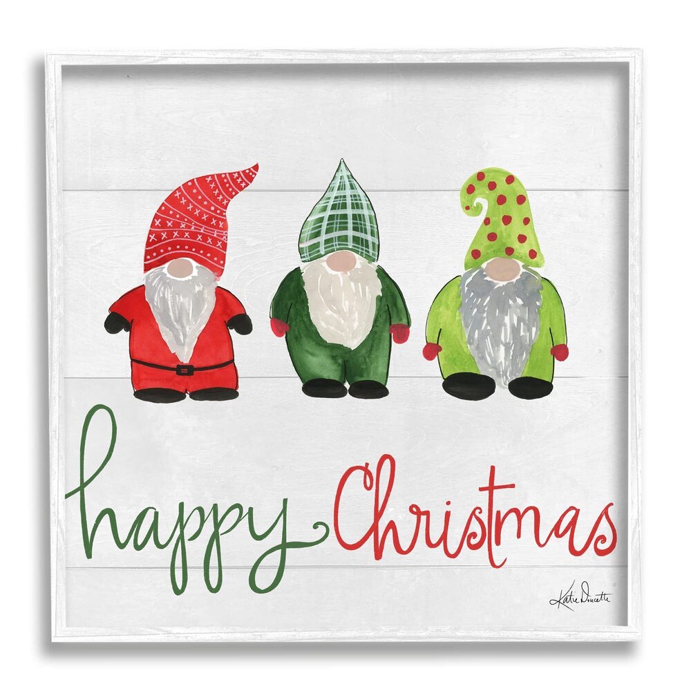 5693 Happy Christmas Jolly Holiday Gnomes Patterned Hats, Design by Katie